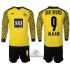 Officiële Voetbalshirt + Korte Broek Borussia Dortmund Haaland 9 Thuis 2021-22 Lange Mouw - Kids